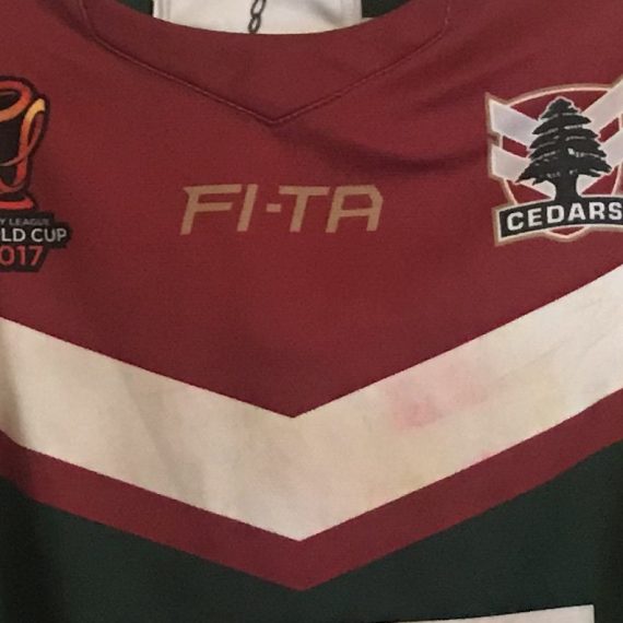 Lebanon Rugby League World Cup 2017 Jersey – Tim Mannah