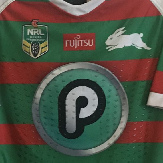 South Sydney Rabbitohs 2018 Alternate match worn jersey – Sam Burgess