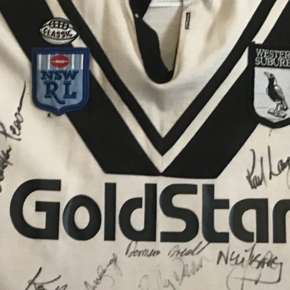 Western Suburbs Magpies 1995 Presidents Cup Jersey