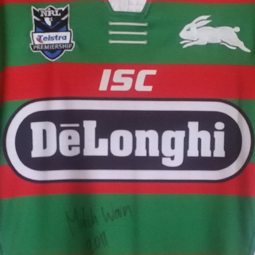 South Sydney Rabbitohs 2011 Away Jersey – Chris McQueen signed