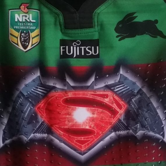 South Sydney Rabbitohs 2016 Superman vs Batman jersey -Hymel Hunt