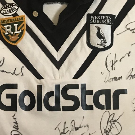 Western Suburbs Magpies 1995 Signed jersey